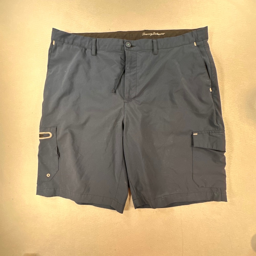 Tommy Bahama IslandZone Mens Cargo Shorts Navy Blue Size 40‎ Performance Utility